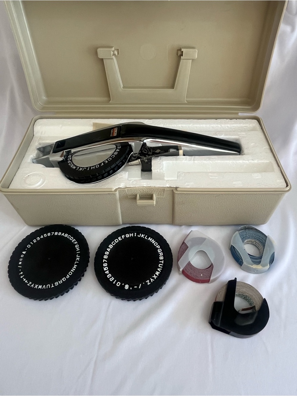 Vintage DYMO 1500 Series Label Maker & Case